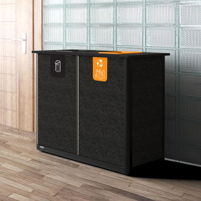 Origin&trade; Infinity Duo 220 liters &aring;tervinningsstation Utrymmesbesparande design