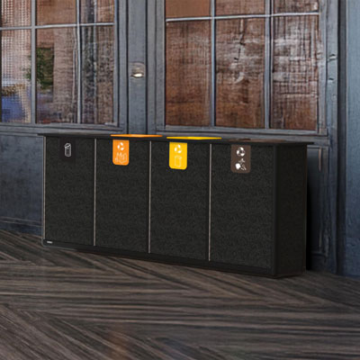 Origin&trade; Infinity Quad 440 liters &aring;tervinningsstation 4 avfallsfraktioner