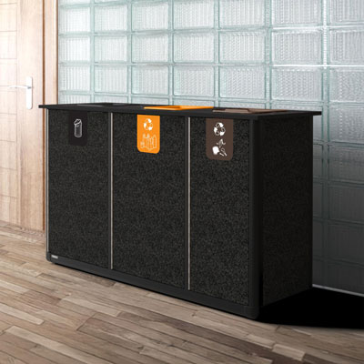 Origin&trade; Infinity Trio 290 liters &aring;tervinningsstation 3 avfallsfraktioner