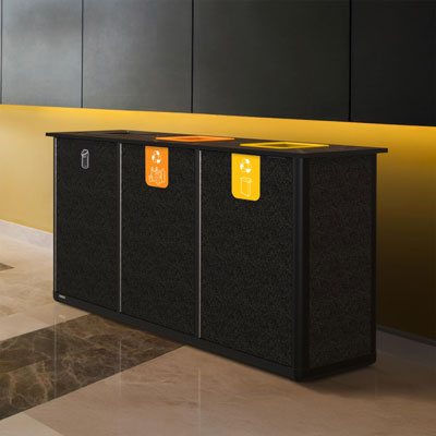 Origin&trade; Infinity Trio 330 liters &aring;tervinningsstation 3 avfallsfraktioner