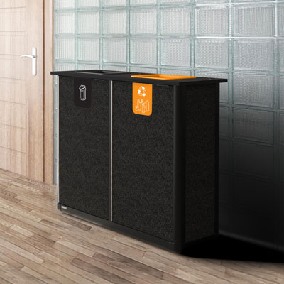 Origin&trade; Infinity Duo 140 liters &aring;tervinningsstation Utrymmesbesparande design