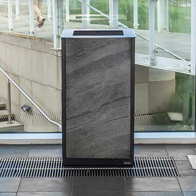 Källsorteringsbehållare Nexus® Style - Mörkgrå marmor