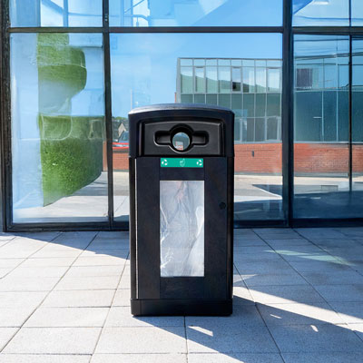 Transparenta återvinningskärl Origin™ Insight 110 Innehåller återvunnet material