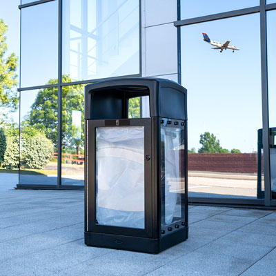 Transparenta återvinningskärl Origin™ Vision 110 Innehåller återvunnet material