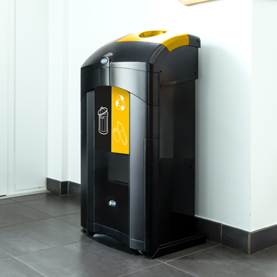 Källsorteringsbehållare Nexus® 100 Duo för restavfall och pant